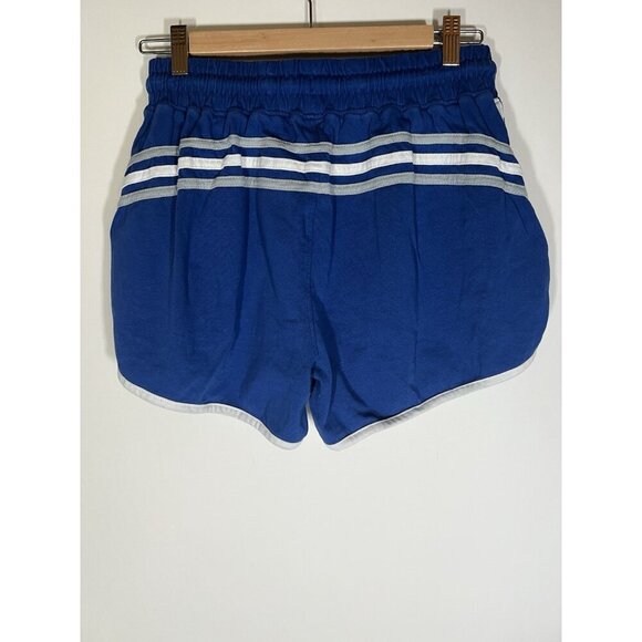 WEAR by Erin Andrews blue white hem gym retro shorts NFL sz M Swifties festival - Picture 2 of 9